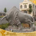 Classical outdoor Natural Stone Bull Animal Statue